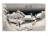 Night Snow  Kambara'  from the Series 'The Fifty-Three Stations of the Tokaido'