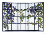 A 'Clematis' Leaded Glass Three-Sectioned Skylight  Akron  Ohio  Circa 1915