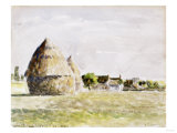 Haystack  Eragny Evening  Watercolour on Paper  1889