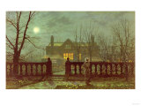 Lady in a Garden by Moonlight  1882