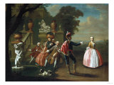 Ladies and Gentlemen Feasting by a Fountain  1745