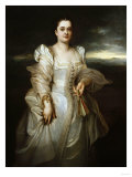 Portrait of a Lady  Wearing a White Dress Embroidered with Pearls