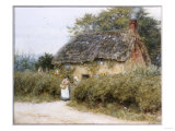 A Thatched Cottage Near Peaslake  Surrey