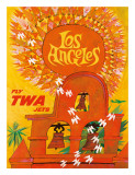 Fly TWA Los Angeles c1959