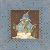 Blue Tin Snowman II