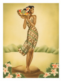 Tropical Harvest  Hawaiian Woman with Fruit  c1930s
