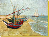 Fishing Boats on the Beach at Saints-Maries  c1888