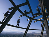 Construction Workers on Beams at the Top of the Stratosphere Tower