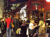 People Sitting at Outdoor Cafes and Restaurants in Block Place  Melbourne  Victoria  Australia
