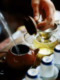 Pouring Tea for Tea Tasting  Shanghai  China