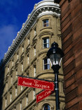 Street Sign at Place d'Armes  Montreal  Quebec  Canada