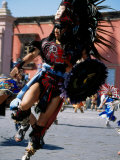 Costumed Dancer  Aztec Festival  Cristo de la Conquista  San Miguel de Allende  Guanajuato  Mexico