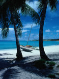 Outrigger Canoe on a Palm-Fringed Beach  Marshall Islands