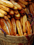 Baguettes in Basket at Central Market  Can Tho  Vietnam