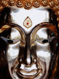 Gilded Buddha Face  Bangkok  Thailand