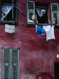 Laundry and Garlic Drying from Upstairs Window  Nice  Provence-Alpes-Cote d'Azur  France