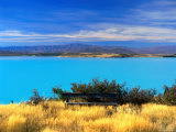 Old Wooden Bench at Lake View Homestay  Lake Pukaki  Canterbury  New Zealand