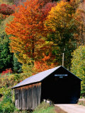 Autumn Leaves Surrounding Cilley Covered Bridge  Vermont