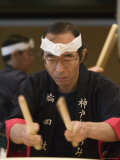 Man Playing Taiko  Kobe  Kinki  Japan