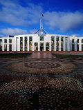 Parliament House with Mosaic in Foreground  Canberra  Australian Capital Territory  Australia