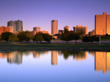 Fort Worth Reflected in the Trinity River Park  Fort Worth  Texas