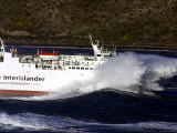 Interislander Ferry Aratere in a Heavy Swell at Mouth of Wellington Harbour  New Zealand