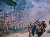 Khun Sa Young Recruits Marching to Agricultural Classes  Myanmar