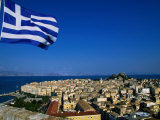 The Island of Corfu from the New Citadel  Corfu Island  Ionian Islands  Greece