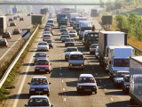 Traffic Congestion on the M25 Motorway  Surrey  England