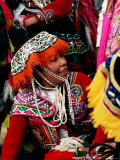 People in Traditional Clothing at Inti Raymi Festival  Cuzco  Peru