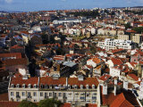 Overlooking Baixa District from Castelo Sao George  Lisbon  Portugal