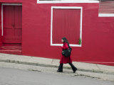 Facade of Brightly Painted Parking Garage in Cerro Concepcion  Valparaiso  Chile