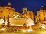 Turia Fountain  Plaza del la Virgen  Centro Historico  Valencia  Spain