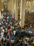 TV Monitors Direct Worshippers at Baclaran Church  Manila  Philippines