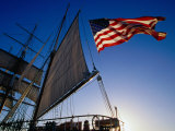 Stern of the Star of India Maritime Museum in Downtown San Diego  San Diego  California