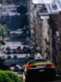 Taxi Driving Down Jones Street  San Francisco  California
