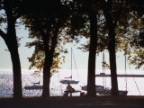 Lake Michigan from Grant Park  Chicago  Illinois