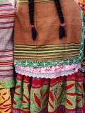 Detail of Woman's Clothing and Hair  Peru