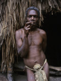 Man at Kastom Village  Tanna Island  Tafea  Vanuatu