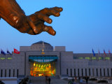 Hand of Statue in Front of War Memorial at Dusk  Seoul  Seoul  South Korea
