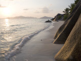 Coastline at Sunset  La Digue Island