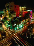 Night Traffic on Le Thanh Ton Street  Ho Chi Minh City  Vietnam