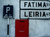 Street Signs and Letterbox in Tomar  Tomar  Ribatejo  Portugal