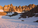 Mt Whitney and Eastern Ramparts of High Sierra at Sunrise  California
