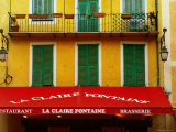 Restaurant Facade and Awning in Old Town  Nice  Provence-Alpes-Cote d'Azur  France