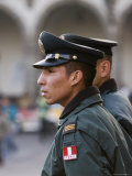 Policemen on Patrol in Plaza de Armas  Arequipa  Arequipa  Peru