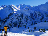 Skiers Above Tortin  Verbier  Valais  Switzerland