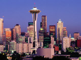 Skyline from Quenn Anne Hill with the Needle  Seattle  Washington