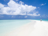 Morning Jogger on Sandbank  Kuramathi Island  Rashdoo Atoll  Alifu  Maldives