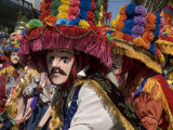Toro Huaco Dancers in Costume at Fiesta de San Sebastian  Diriamba  Carazo  Nicaragua